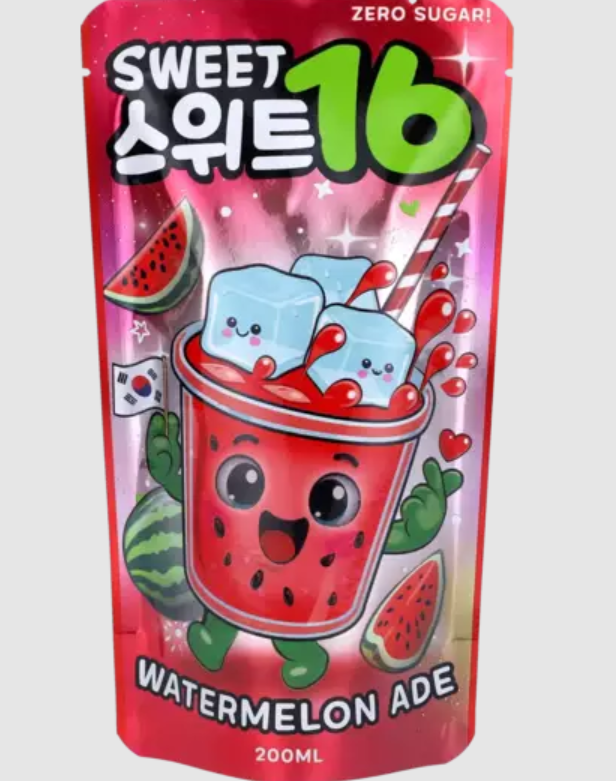 Sweet 16 Zero Watermelon Ade (Confezione da 10 pezzi)